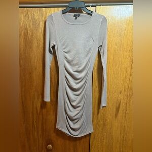 Express Long Sleeve Gray Taupe Dress